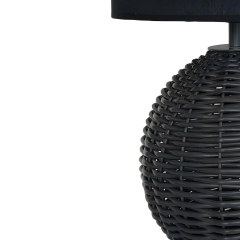 Sage Antrasit Rattan Abajur