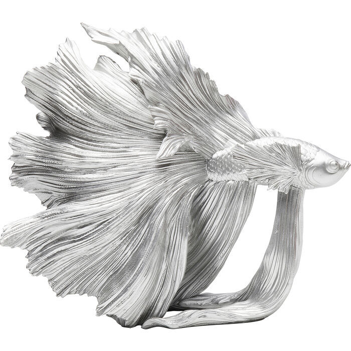 Betta Fish Silver Küçük Dekoratif Obje