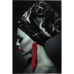 Lady Red Earring Cam Resim 80x120cm