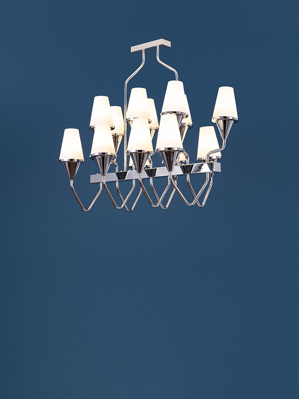 14 Şapkalı Avize Krom - 6217