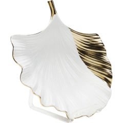 Ginkgo Elegance Dekoratif Porselen Kase