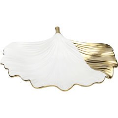 Ginkgo Elegance Dekoratif Porselen Kase