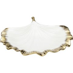Ginkgo Elegance Dekoratif Porselen Kase