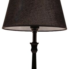 Sandy Antrasit Ahşap Abajur