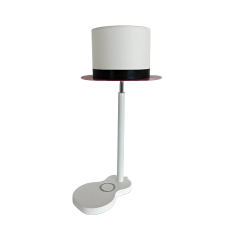 Gitar Tasarım Beyaz Pembe Metal Abajur