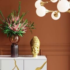 Goddess Head Gold Dekoratif Obje