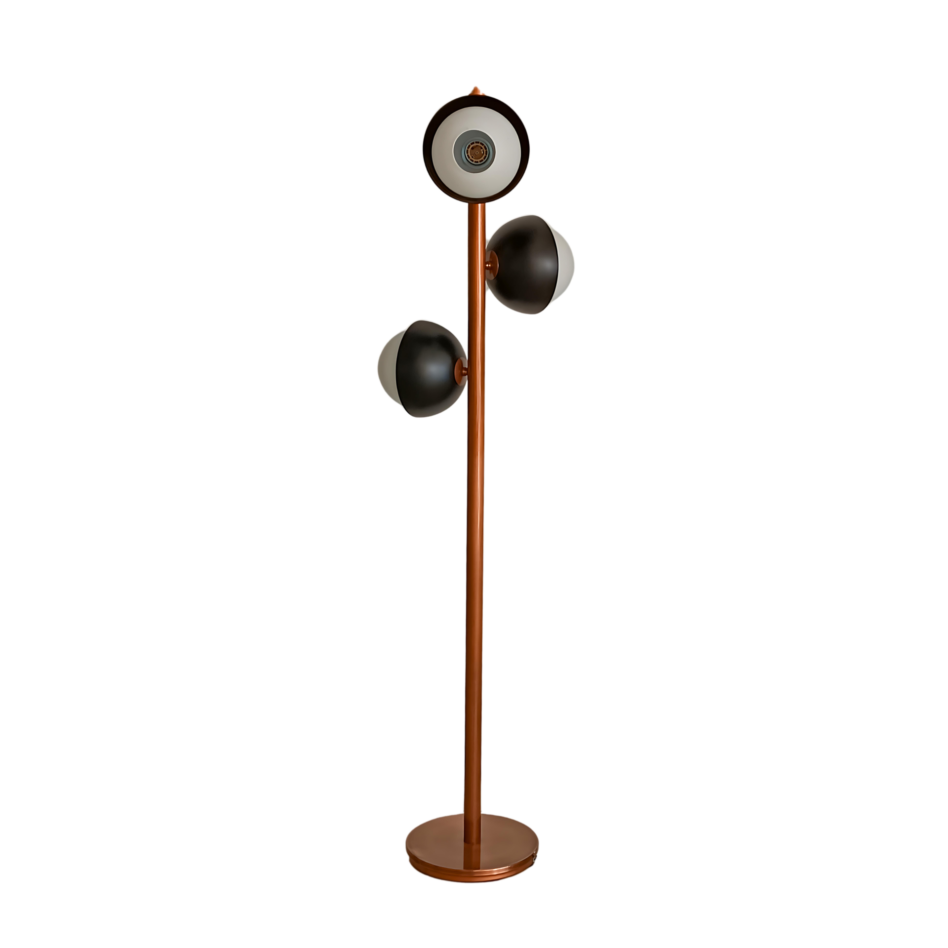 Ricard Bronz 3 Başlıklı Metal Lambader