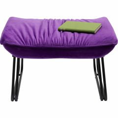 Armchair With Stool Snuggle Purple Tabureli Berjer