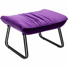 Armchair With Stool Snuggle Purple Tabureli Berjer