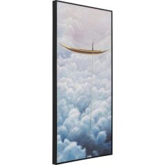 Framed Picture Cloud Boat 60x120cm