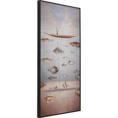 Framed Picture Cloud Fisherman Boat 60