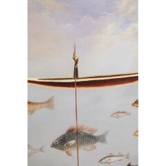 Framed Picture Cloud Fisherman Boat 60