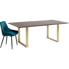 Symphony Dark Brass Masif Yemek Masası 90x180 cm