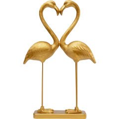 Flamingo Love Gold Dekoratif Obje 63cm