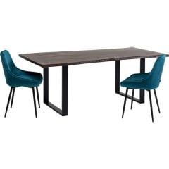 Harmony Dark Black Masif Yemek Masası 180x90 cm