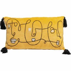 Cushion Face Art Yer Minderi 60x35 cm