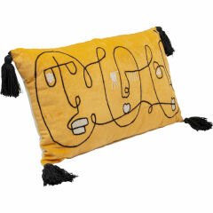 Cushion Face Art Yer Minderi 60x35 cm