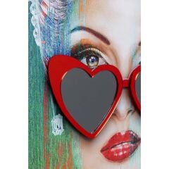 Framed Picture Heart Glasses 80x100cm