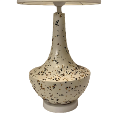 Ellie Krem Polyester Abajur