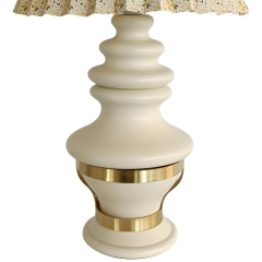 Asia Krem Polyester Abajur