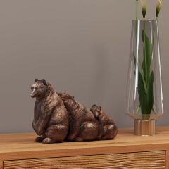 Relaxed Bear Family Dekoratif Obje