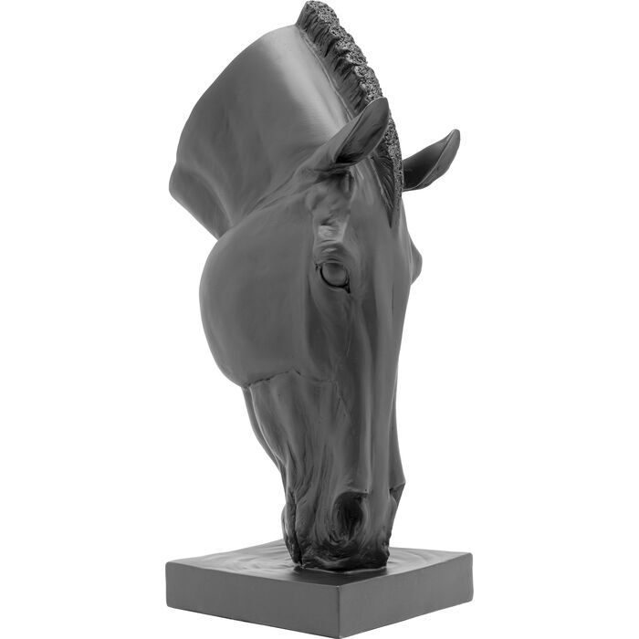 Horse Face Black Dekoratif Obje 57 cm