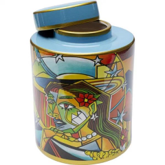 Porcelain Pot Graffiti Art 27cm