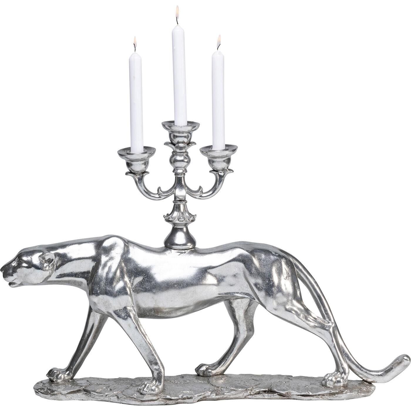 Candlestick Leopard 74 cm