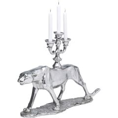 Candlestick Leopard 74 cm