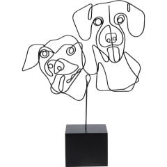 Wire Köpek Yüzleri Dekoratif Obje