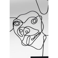 Wire Köpek Yüzleri Dekoratif Obje