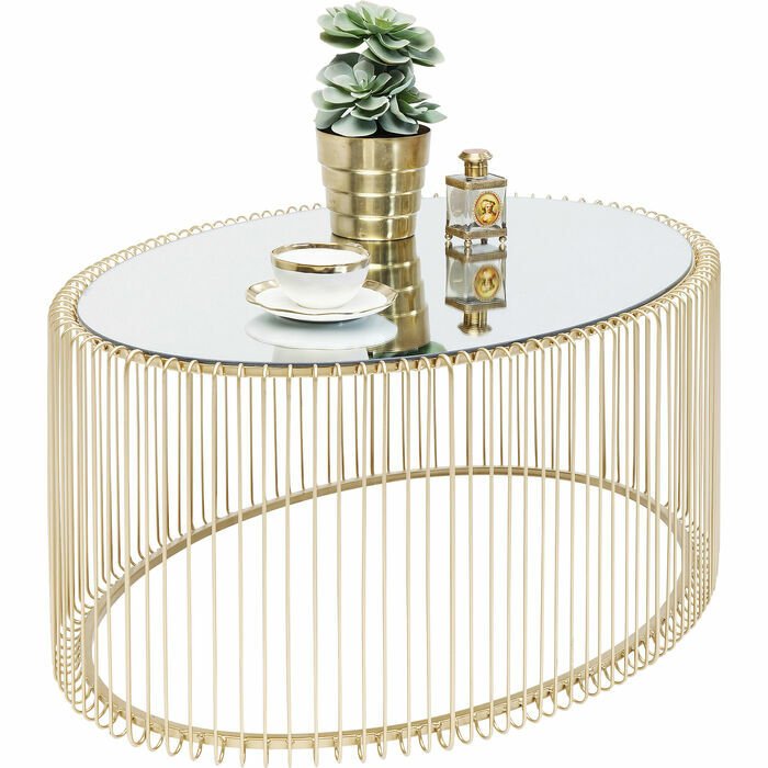 Wire Uno Brass Çelik Orta Sehpa