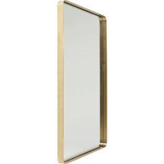 Rectangular Kavisli Pirinç Ayna