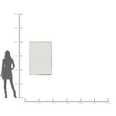 Rectangular Kavisli Pirinç Ayna