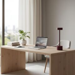 Larden Bordo Şarjlı Masa Lambası