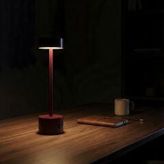 Larden Bordo Şarjlı Masa Lambası