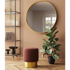 Stool Cherry Lina Brown Brass Tabure