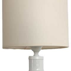 Katy Beyaz Eskitme Polyester Abajur