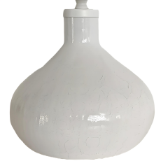 Katy Beyaz Eskitme Polyester Abajur