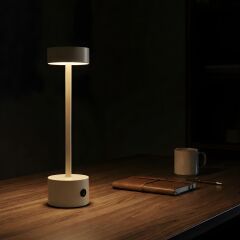 Larden Krem Şarjlı Masa Lambası