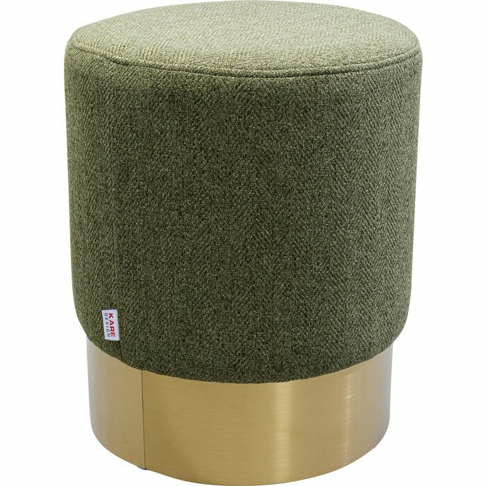 Stool Cherry Lina Green Brass Tabure
