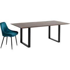 Symphony Dark Black Masif Yemek Masası 160x80 cm