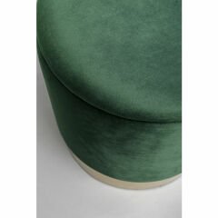Stool Cherry Storage 2'li Dark Green Brass Tabure