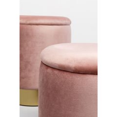 Stool Cherry Storage 2'li Rose Brass Tabure