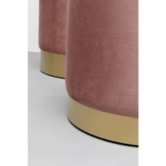 Stool Cherry Storage 2'li Rose Brass Tabure