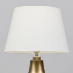 Vera Krem Başlıklı Eskitme Gold Modern Abajur