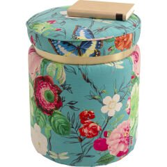 Stool Flower Fever Blue Ø39cm
