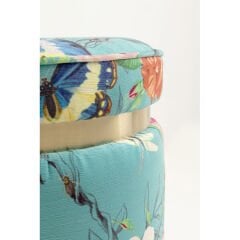 Stool Flower Fever Blue Ø39cm