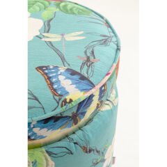 Stool Flower Fever Blue Ø39cm