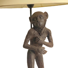 Monkey Kahverengi Polyester Abajur